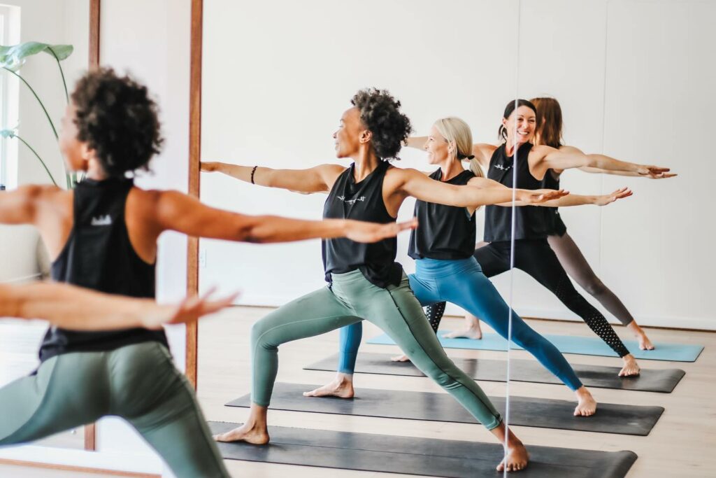 The Yoga Collective class in session at Hout Bay